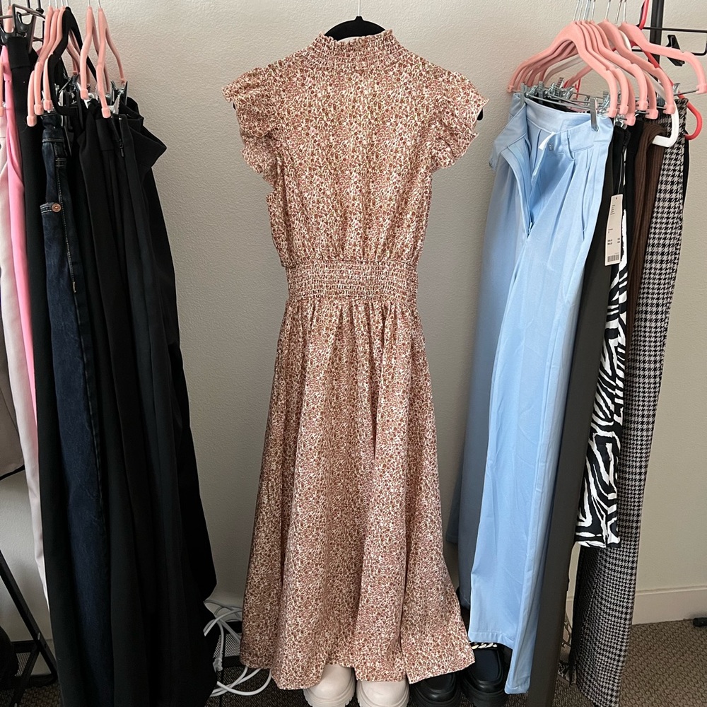 Forever 21 Mock neck floral dress